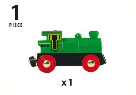 BRIO World Battery Powered Train Engine - Lights, Forward & Reverse, Magnetic Coupling for Ages 3+