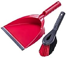 Vileda - 2-in-1 Dust Pan & Brush Set with Ergonomic Design and Rubber Lip