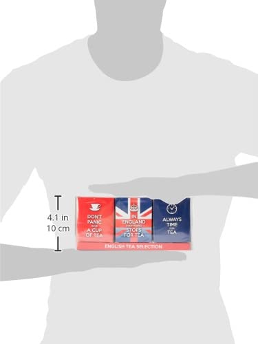 New English Teas Slogans Union Jack Tea Gift Pack - 30 Teabags (English Breakfast, Afternoon & Blend) 6