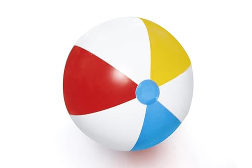 Bestway Panel Beach Ball - 24 Inch, Multi-colored Rubber | Recommended for Ages 3+ 4