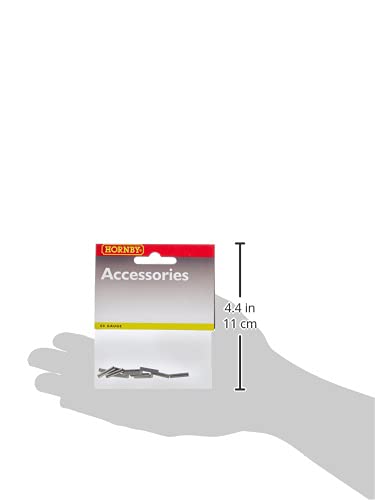 Hornby R910 Model Train Track Fishplates - Pack of 12 | Plastic, Silver | For Flexible/Semi-Flexible Track 3