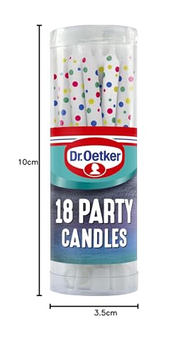 Dr. Oetker Partykerzen - Verschiedene pastellfarbene Kerzen mit Halter 8