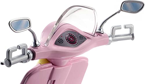 Barbie FRP56 Estate Mo-Ped Motorbike per bambola, scooter rosa, veicolo