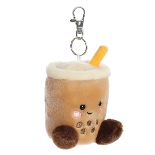 AURORA Palm Pals Milky Tea Boba Clip-On Soft Toy - 10cm, Brown, Eco-Friendly Fill 2
