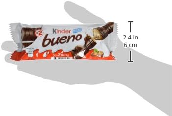 Kinder Bueno Milk Chocolate & Hazelnuts Multipack, 10 x 43g (430g) – Individually Wrapped Chocolate Bars with Crispy Wafer and Creamy Hazelnut Filling