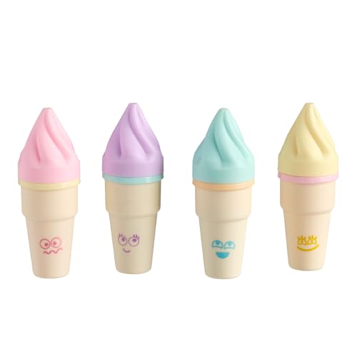 Tinc Ice Cream Shaped Coloured Highlighter Pens - Pastel Highlighters for School & Home 3