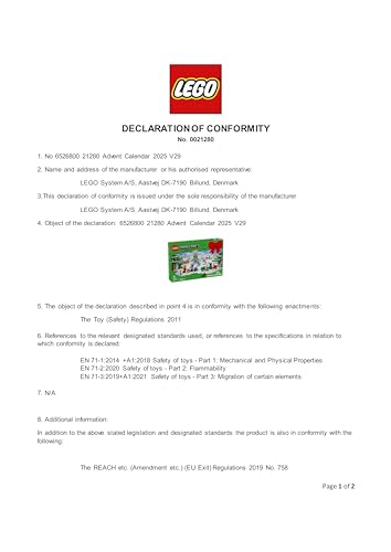 LEGO Minecraft Advent Calendar 2025 - 24-Day Buildable Toy with Minifigures & Winter Village Set 9