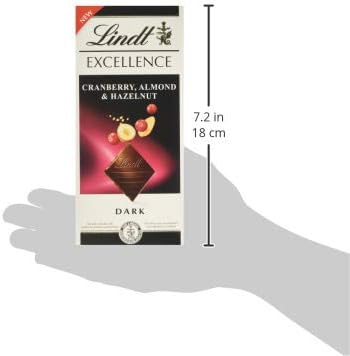 Lindt Excellence Dunkle Schokolade mit Cranberry, Mandel &amp; Haselnuss – 100g