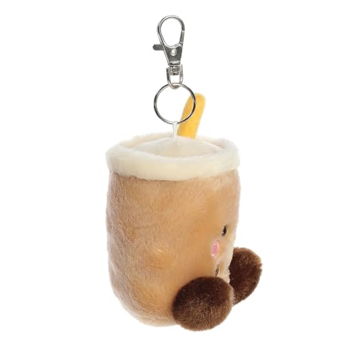 AURORA Palm Pals Milky Tea Boba Clip-On Soft Toy - 10cm, Brown, Eco-Friendly Fill 3