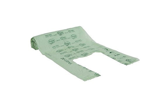 BioBag 20L Compostable Caddy Bin Liners (20 Pack), Green