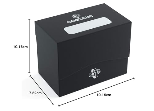 Gamegenic 80-Karten-Seitenhalter – Schwarz, für 80 doppelseitig gesleevte Karten, seitlich zu ladende Deckbox mit Cobra Neck-Technologie 24