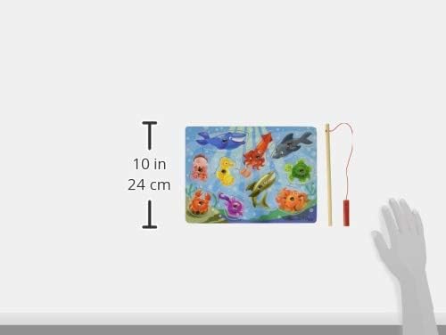 Melissa & Doug Magnetic Wooden Fishing Game - Underwater Puzzle Playset for Kids 3-8