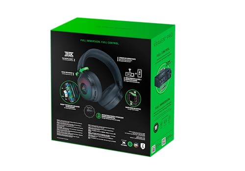 Razer Kraken V4 Pro - Wireless Gaming Headset with OLED Control Hub, THX Spatial Audio, HyperSpeed & Bluetooth | Black 16