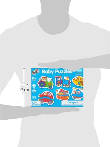 Galt Toys Baby Puzzles - Transport 2-Piece Jigsaw Set for Toddlers 18 Months+ 8