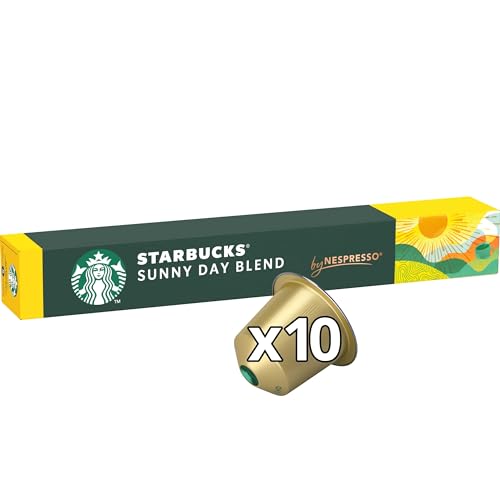 STARBUCKS Sunny Day Blend by Nespresso, Blonde Roast Coffee Capsules, 6 x 1 5