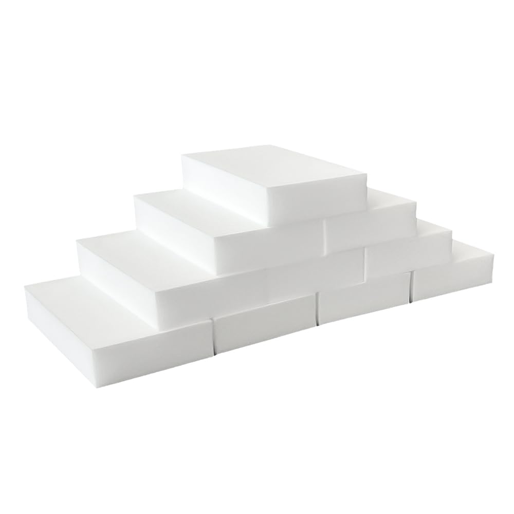 FABRIO Melamine Cleaning Eraser Sponges - Pack of 10 with 2 Denser for Heavy-Duty Cleaning