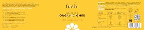Fushi Organic Ghee 420g – Organic Certified | English Ghee | Vegetarian, Cl 11