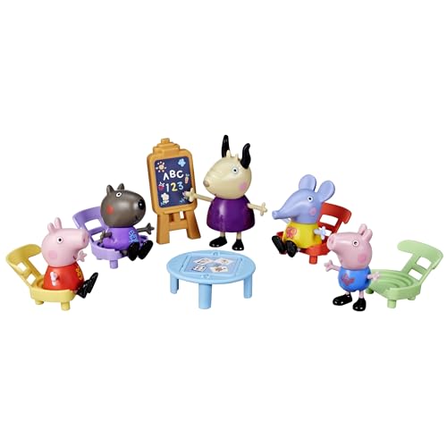 Peppa Pig Peppa's Playgroup Playset - 5 Figures & Classroom Accessories for Ages 3+ 3