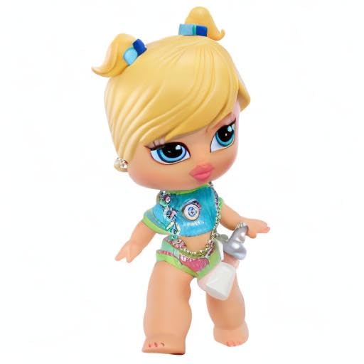 Bratz Babyz Collectible Fashion Doll - Cloe with Real Fashions, Flocked Pet & Baby Bottle Necklace - Ages 3+ 15