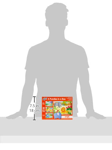 Galt Toys 4 Puzzles in a Box - Jungle Animal Jigsaw Puzzle Set for Kids, Ages 3 Years and Up 9