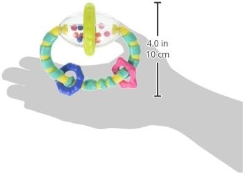 Bright Starts Grab & Spin Rattle and Teether Toy - 3 Months+ 3