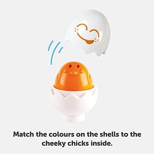 Toomies Hide and Squeak Eggs - Large Sensory Toy with Squeak & Rattle Chicks, Shape & Colour Sorter for Toddlers 6-36 Months