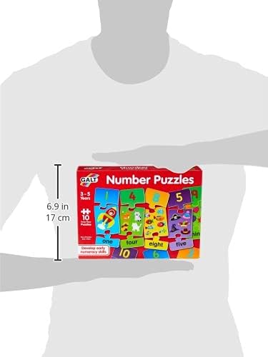 Galt Toys Number Puzzles - Educational 3-Piece Jigsaw Set for Kids 3-5 Years