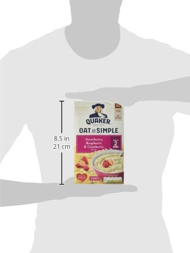 Quaker Oat So Simple Strawberry and Raspberry Porridge, Pack of 10