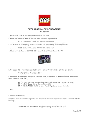 LEGO Technic Lunar Outpost Moon Rover Space Vehicle - STEM Building Set for Ages 10+ 20