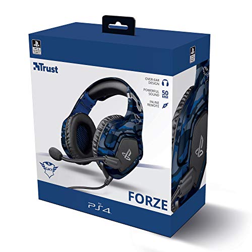 Trust Gaming GXT 488 Forze-B, offiziell lizenziertes PS4 PS5-Gaming-Headset mit 50-mm-Treibern, faltbarem Mikrofon, Blau 12