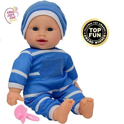 The New York Doll Collection 11 inch Soft Body Baby Boy Doll - Caucasian