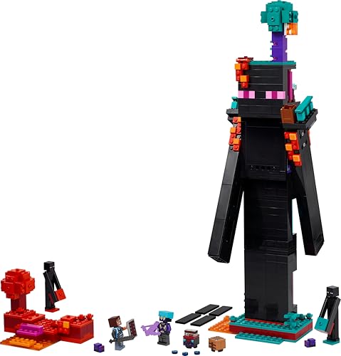 LEGO Minecraft 2in1 The Enderman Tower - Rebuildable Building Set with Enderman, Endermite & Nether Portal 11