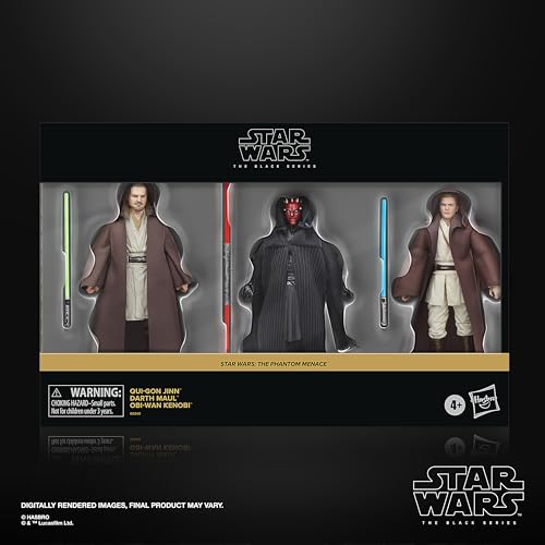 Star Wars The Black Series Qui-Gon Jinn, Darth Maul & Obi-Wan Kenobi 6-Inch Action Figure 3-Pack 11