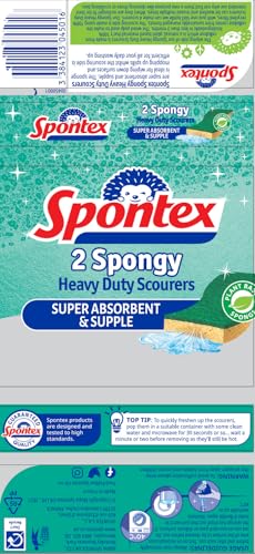 Spontex Heavy Duty Super Absorbent Scourers - Pack of 2 6