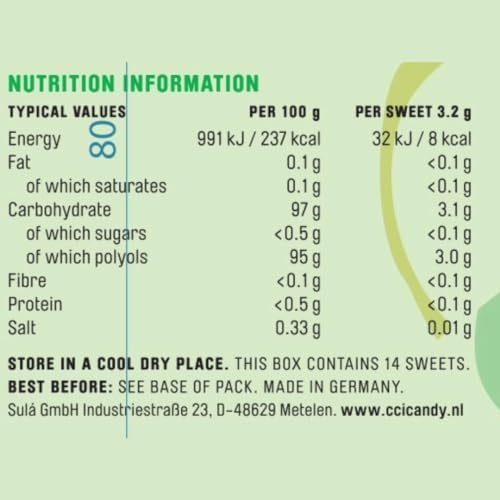 Sula Pear Drops Sugar-Free Boiled Sweets, Natural Flavour, 42g Pack 6