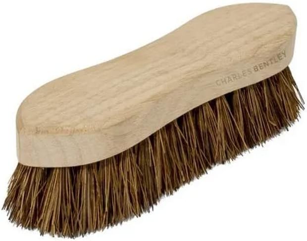 Charles Bentley - Stiff Bassine Wooden Hand Scrub Brush, 8"