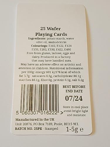 Toppercake Edible Wafer Playing Card Cake Toppers - 2.8cm x 3.5cm Cupcake Decorations (CARDS25) 3