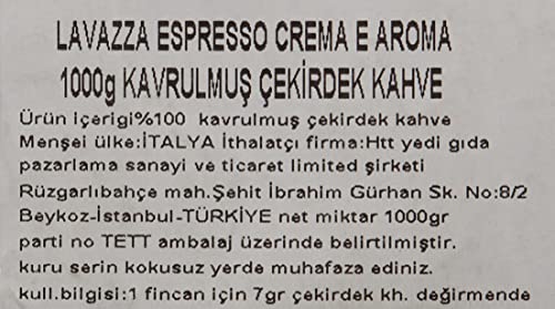 Lavazza Crema e Aroma Coffee Beans - Medium Roast Arabica and Robusta Blend (1kg) 12