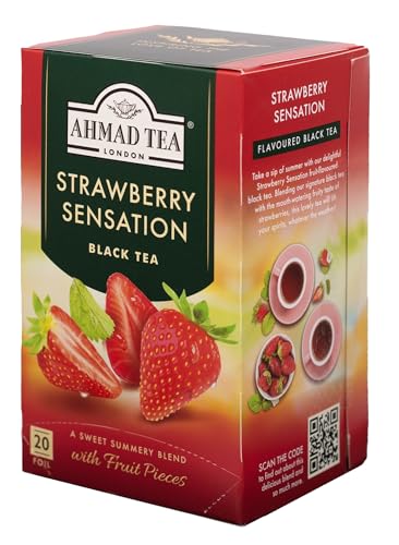 Ahmad Tea Strawberry Sensation - Fruit-Flavoured Black Tea (20 Teabags) 7