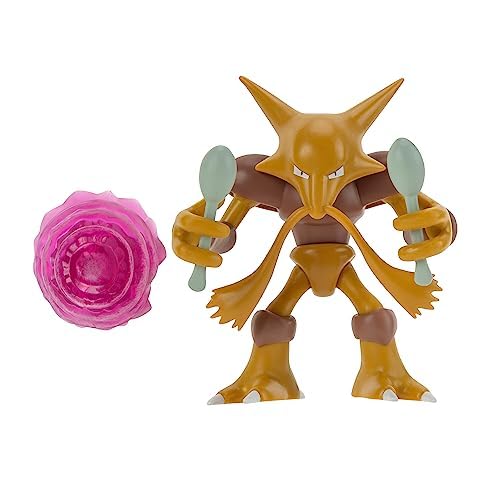 Pokémon Alakazam 4.5" Battle Figure - Dynamic Articulation, Simsala Color 11