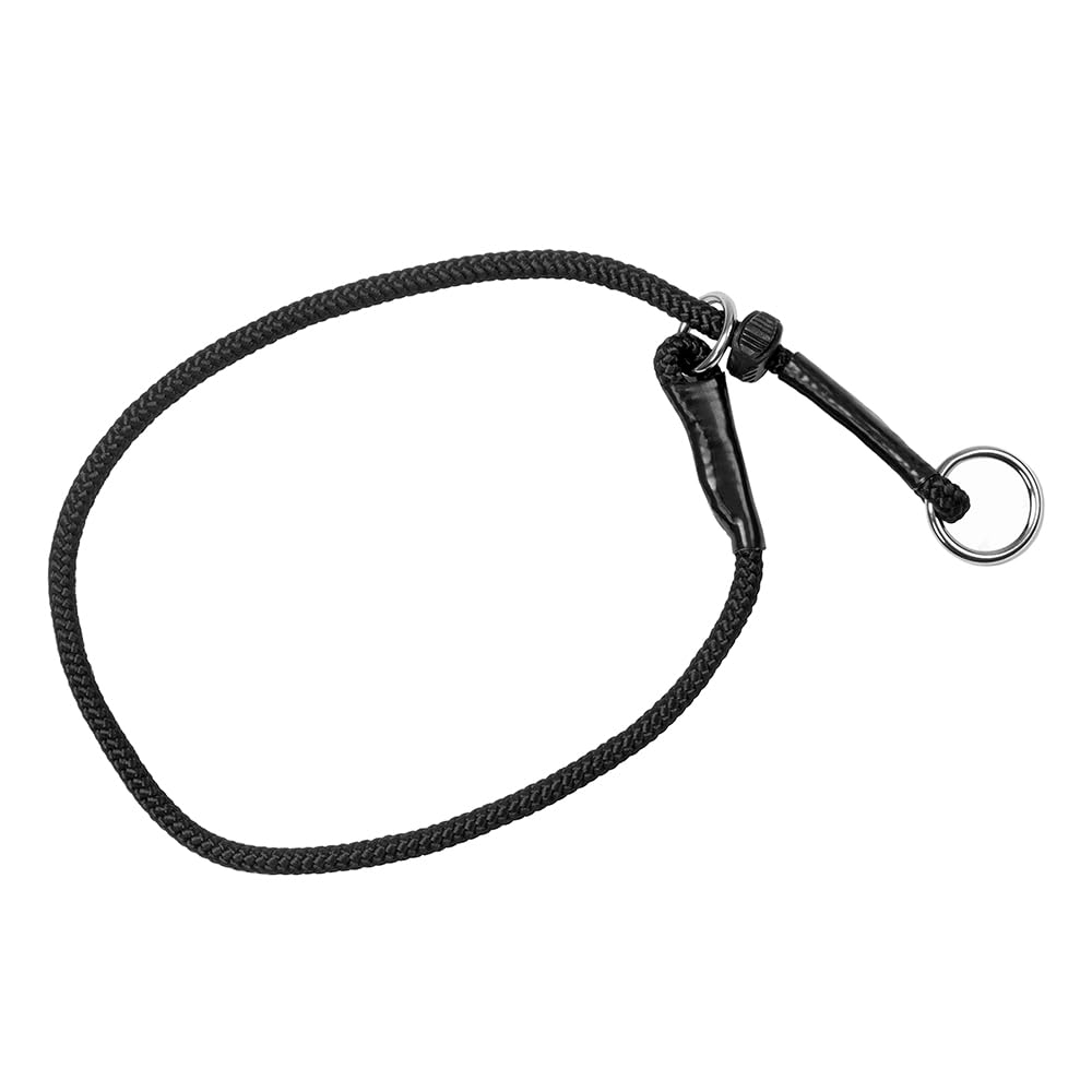 DINGO GEAR Hand Sewn Polypropylene Choke Collar - Adjustable Limiter | L Size 55cm | Black