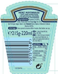 Heinz Light Mayonnaise 230 g – 60 % weniger Fett, cremige Mayonnaise mit Eiern aus Freilandhaltung