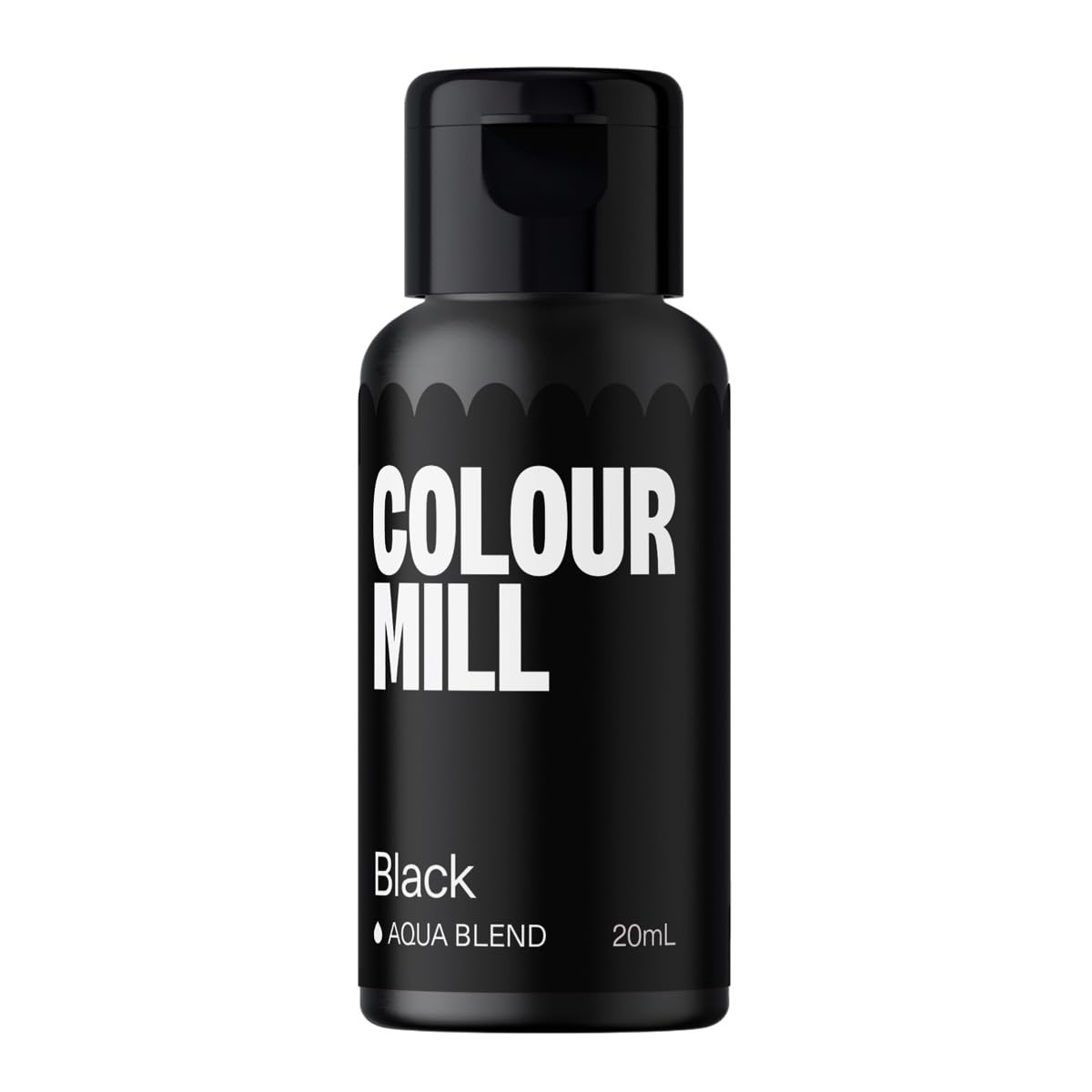 Colour Mill Aqua Blend Lebensmittelfarbe Schwarz – 20 ml Flüssigkeit auf Wasserbasis