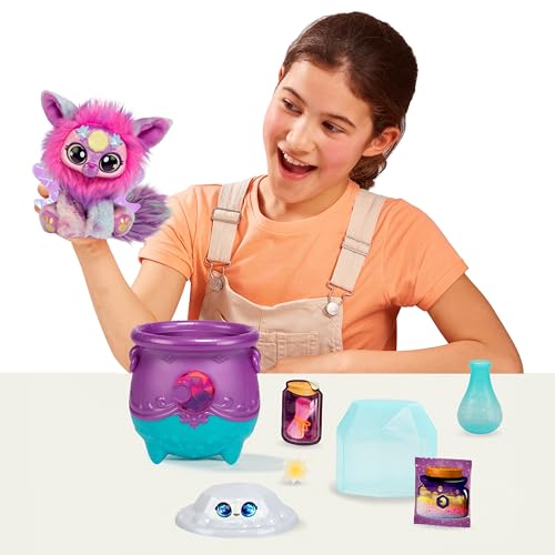 Magic Mixies Magical Gem Surprise Cauldron - Moon Magic with Shimmer Eyes & Glow Ring 6