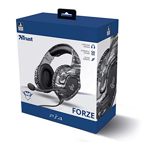 Trust GXT 488 Forze-G Gaming-Headset für PS4 und PS5 – Offiziell lizenziert mit 50-mm-Treibern, faltbarem Mikrofon, Inline-Fernbedienung, Grau 16