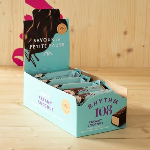 Rhythm 108 - Swiss Vegan Creamy Coconut Bar with Dark Chocolate (15 x 33g) 3