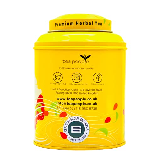 Tea People Lemon and Ginger Herbal Tea - 100g Caffeine-Free Loose Leaf Blend with Amla, Lemongrass & Ginger 11