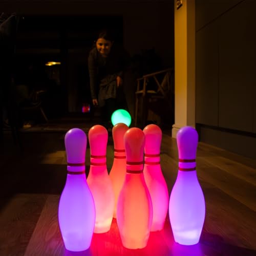 Glow in the Dark Bowling Set with LED Lights - Light-Up Bowling Game for Kids 5+ 3