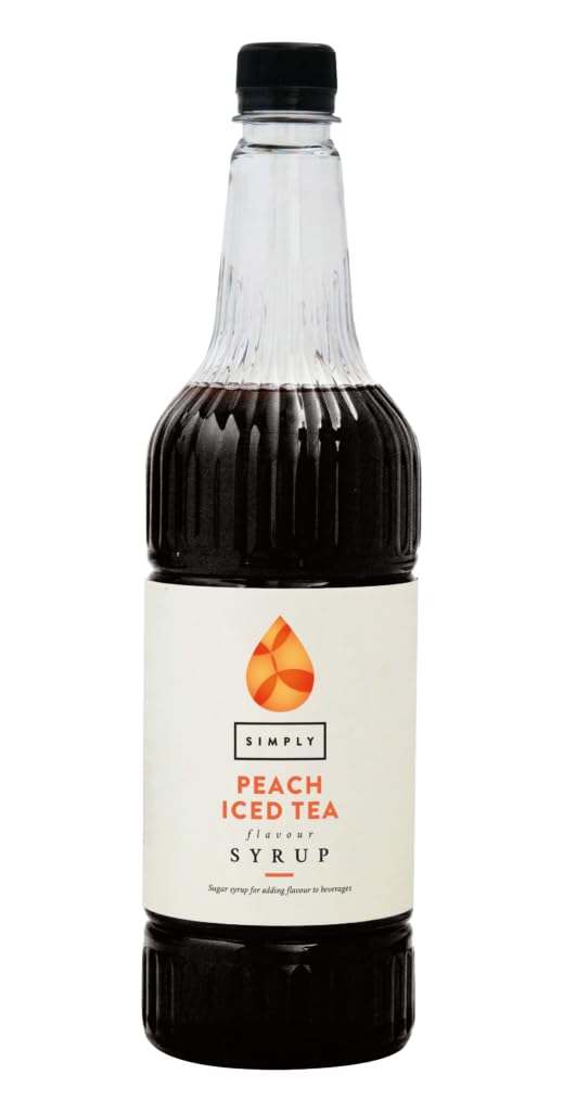 Simply Peach Iced Tea Syrup - Vegan, Gluten Free Beverage Concentrate | 1L