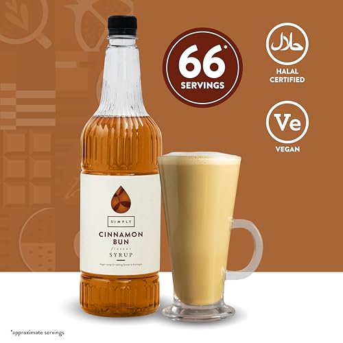Simply Cinnamon Bun Syrup - Vegan, Nut Free & Halal Certified Flavoured Syrup 5